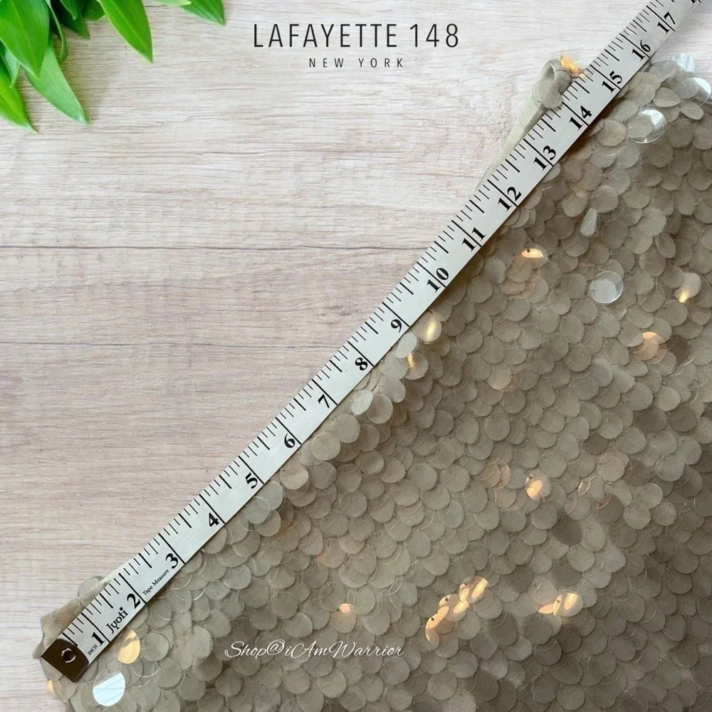 Lafayette 148 NWT shale ombre Paillette sequin silk pencil skirt shop@iamwarrior